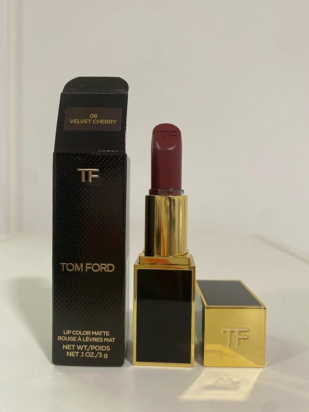 Tom Ford Cherries Collection Lip Color Matte 08 VELVET CHERRY, 0.1oz/3g Full Sz
